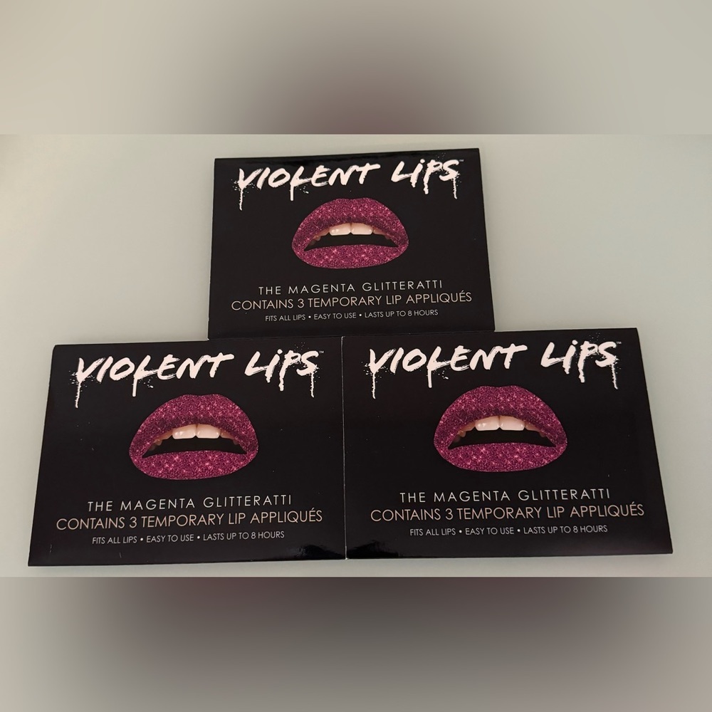 Violent Lips in Magenta‎ Glitteratti bundle